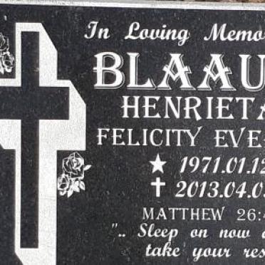 BLAAUW Henrieta Felicity Everina 1971-2013