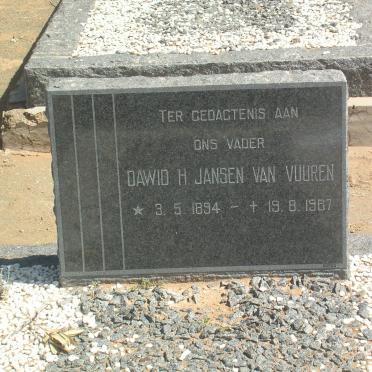 VUUREN Dawid H., Jansen van 1894-1967