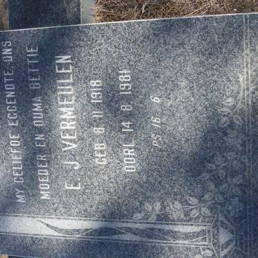 VERMEULEN E.J. 1918-1981