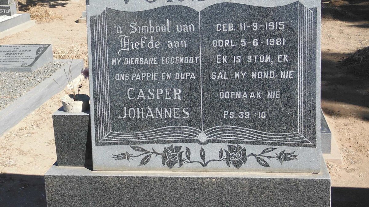 VORSTER Casper Johannes 1915-1981 