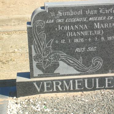 VERMEULEN Johanna Maria 1926-1975