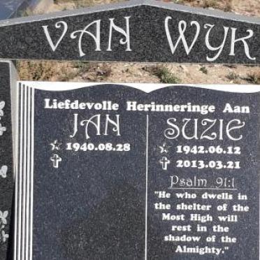 WYK Jan, van 1940- &amp; Suzie 1942-2013