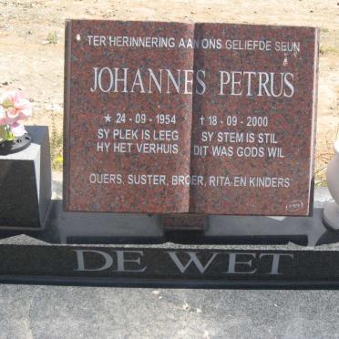 WET Johannes Petrus, de 1954-2000