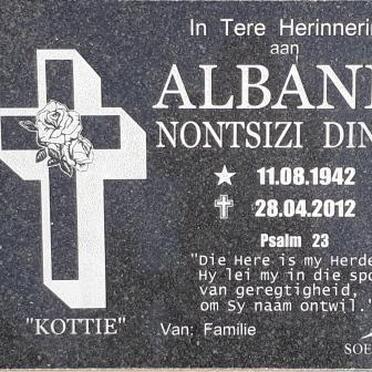 ALBANIE Nontsizi Dinah 1942-2012