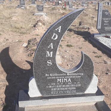 ADAMS Mina 1938-2007