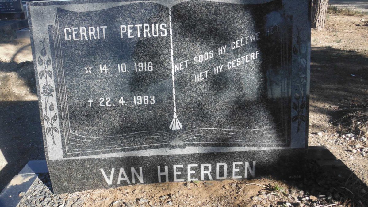 HEERDEN Gerrit Petrus, van 1916-1983