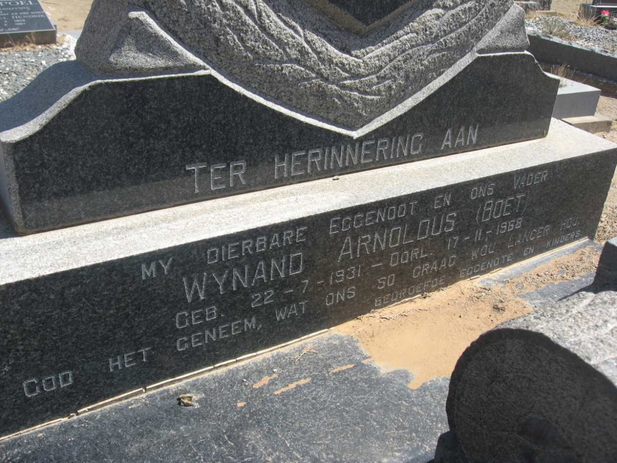 VERMEULEN Wynand Arnoldus 1931-1968