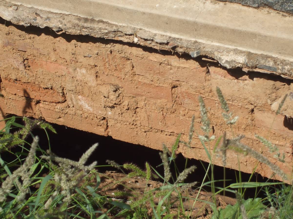 6. Holes dug under the graves