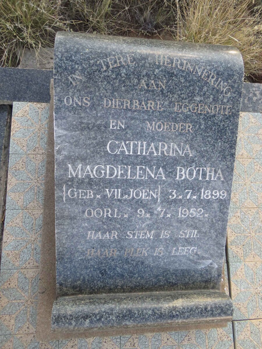 BOTHA Catharina Magdalena nee VILJOEN 1899-1952