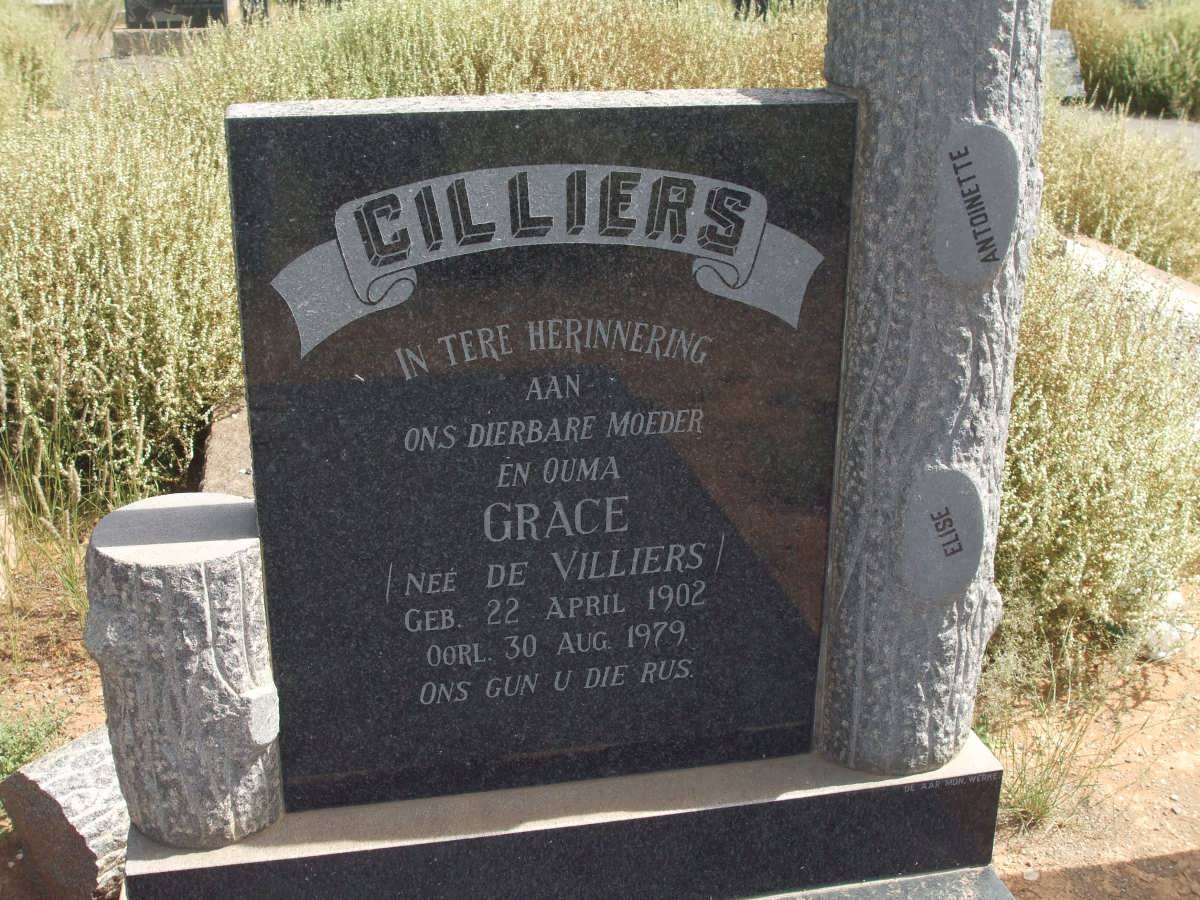 CILLIERS Grace nee DE VILLIERS 1902-1979