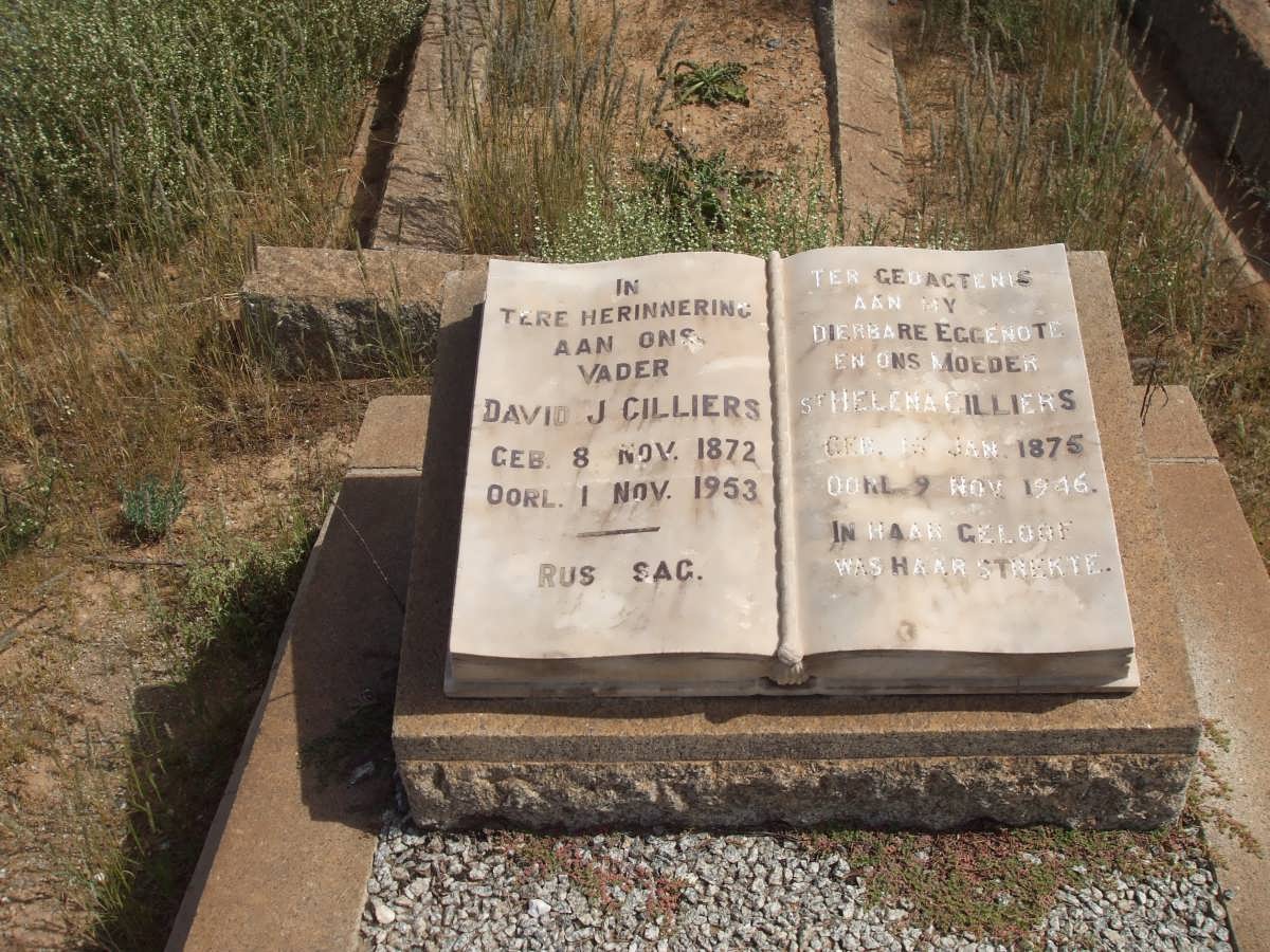 CILLIERS David J. 1872-1953 &amp; St. Helena 1875-1946