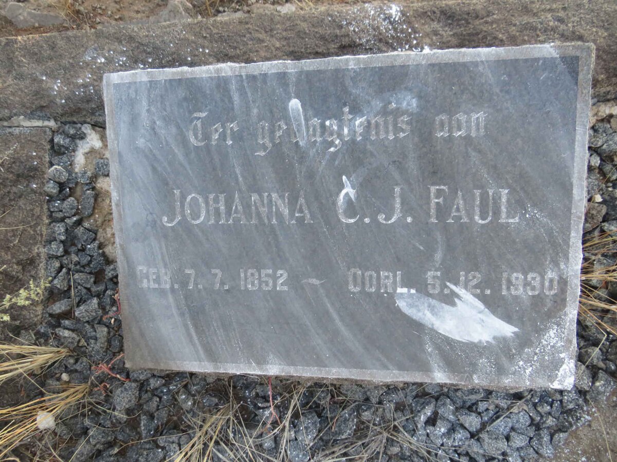 FAUL Johanna C.J. 1852-1930