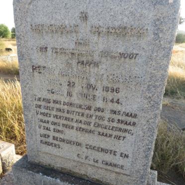 GRANGE Pieter Andries, le 1896-1944