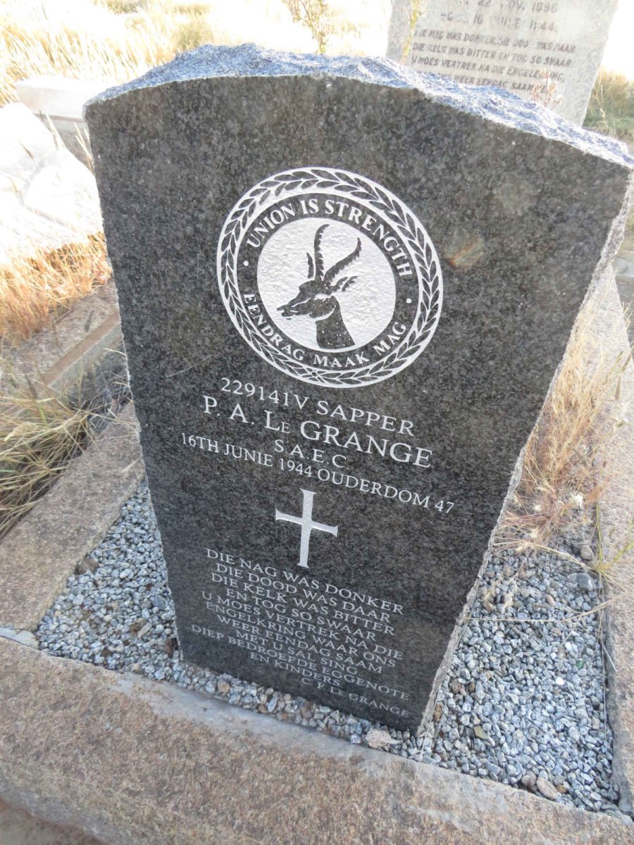 GRANGE P.A., le -1944