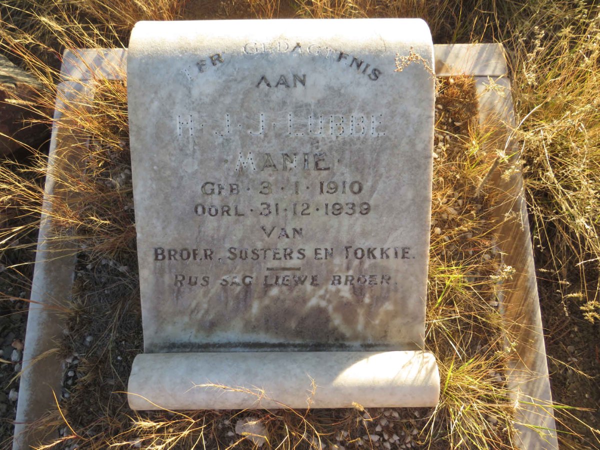 LUBBE H.J.J. 1910-1939