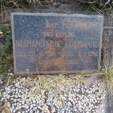 LOMBAARD Marandatjie 1961-1962