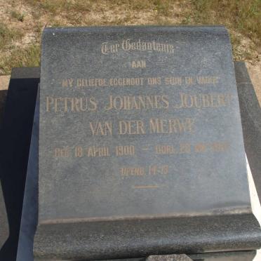 MERWE Petrus Johannes Joubert, van der 1900-1950