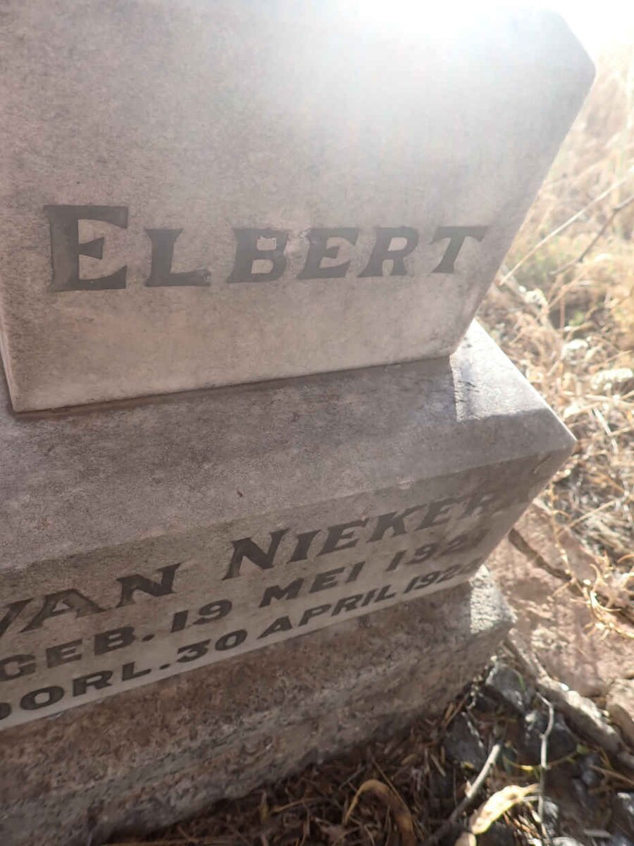 NIEKERK Elbert, van 1921-1924