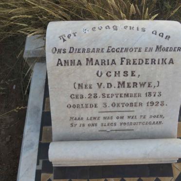 OCHSE Anna Maria Frederika nee v.d. MERWE 1873-1923