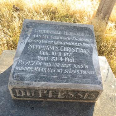 PLESSIS Stephanus Christiaan, du 1871-1961