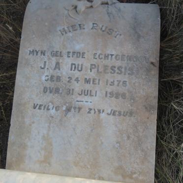 PLESSIS J.A., du 1876-1926