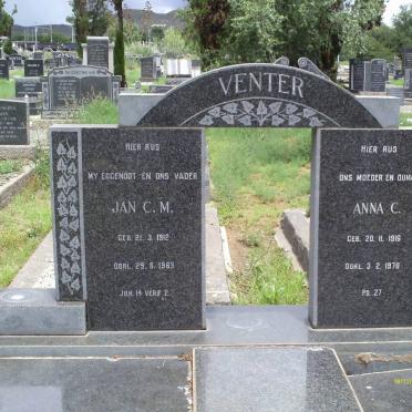 VENTER Jan C.M. 1912-1963 &amp; Anna C. 1916-1978