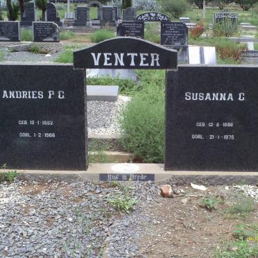 VENTER Andries P.G. 1892-1966 &amp; Susanna C. 1896-1975