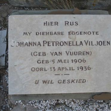VILJOEN Johanna Petronella nee VAN VUUREN 1906-1936