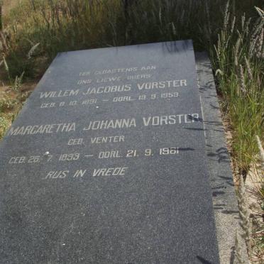 VORSTER Willem Jacobus 1891-1959 &amp; Margaretha Johanna VENTER 1893-1981