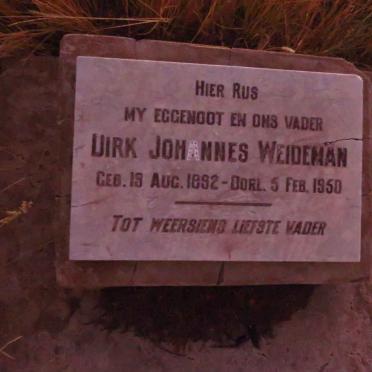 WEIDEMAN Dirk Johannes 1892-1950