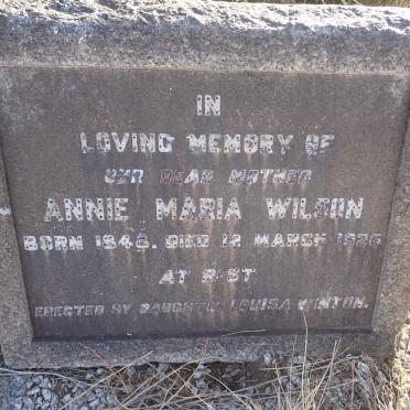 WILSON Annie Maria 1845-1926