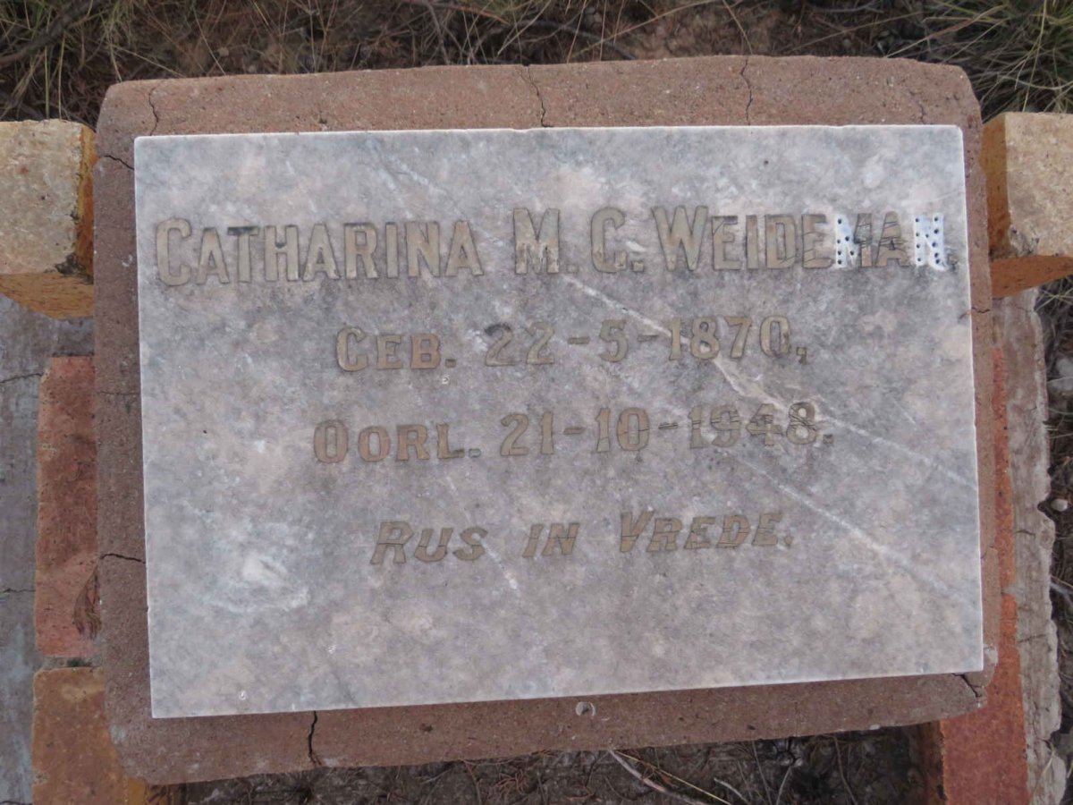 WEIDEMAN Catharina M.C. 1870-1948