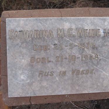 WEIDEMAN Catharina M.C. 1870-1948