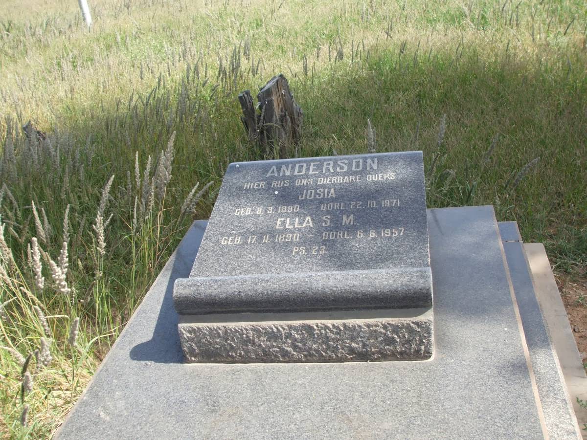 ANDERSON Josia 1890-1971 &amp; Ella S.M. 1890-1957