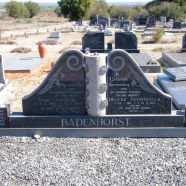BADENHORST Dirk Cornelis 1903-1977 &amp; Hester Petronella 1913-1997