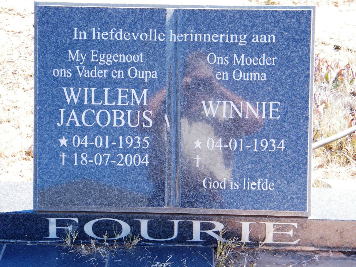 FOURIE Willem Jacobus 1935-2004 &amp; Winnie 1934-