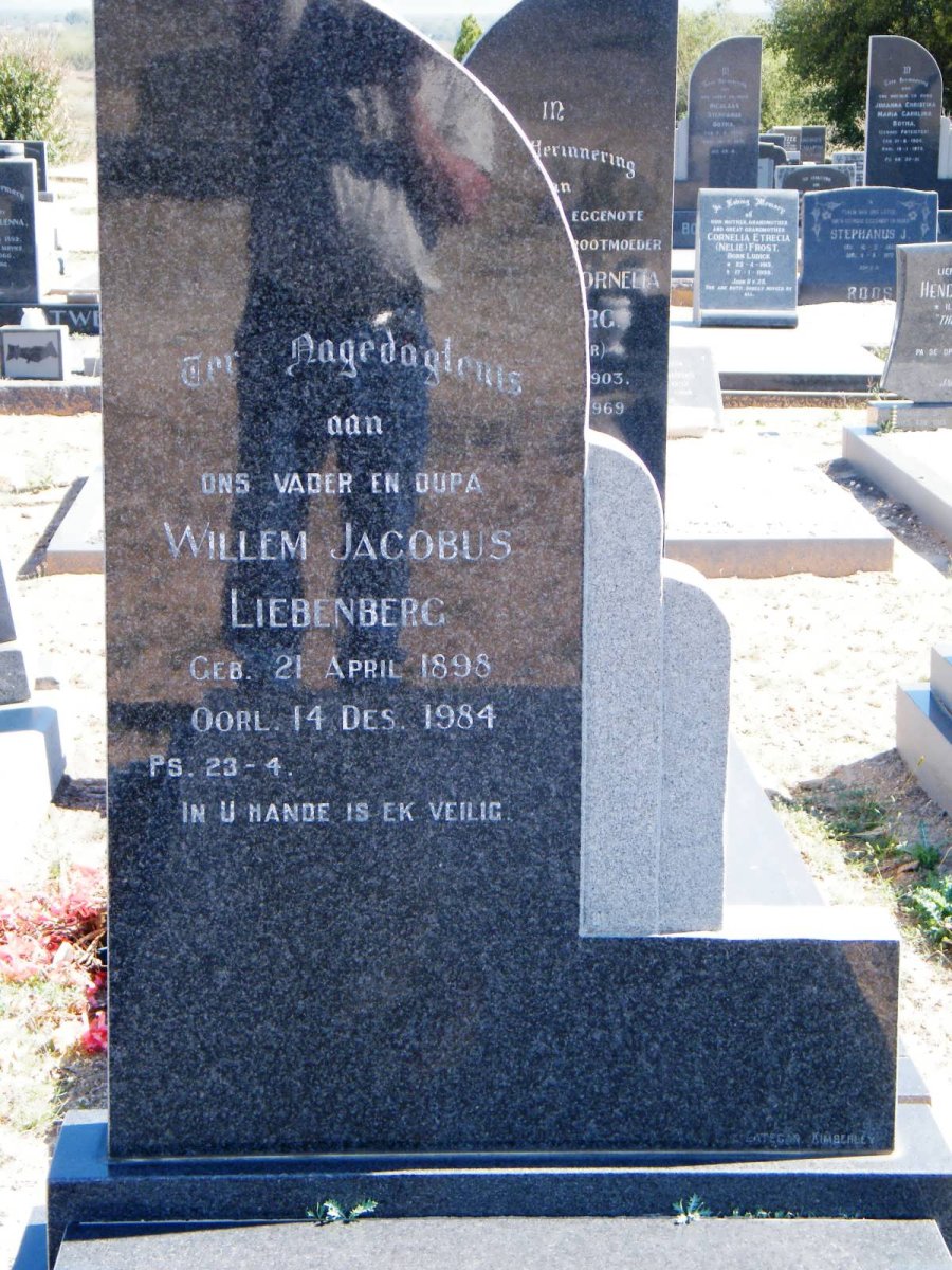 LIEBENBERG Willem Jacobus 1895-1984