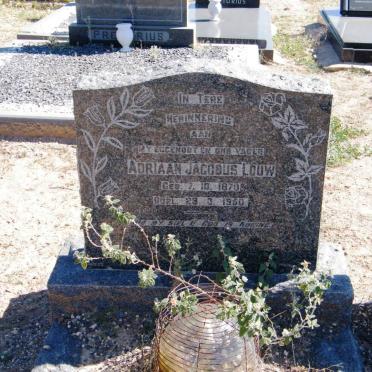 LOUW Adriaan Jacobus 1870-1950