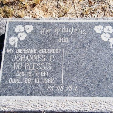 PLESSIS Johannes P., du 1911-1962