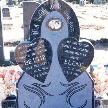 ROUX Bettie, le nee DEETLEFS 1953-1995 :: LE ROUX Elene 1982-1995