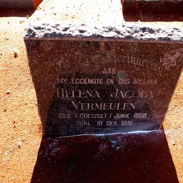 VERMEULEN Helena Jacoba nee COETZEE 1888-1951