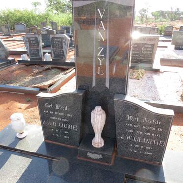 ZYL J.J.D., van 1914-1983 & J.W. VAN WYK 1921-2009 