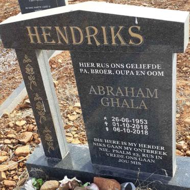 HENDRIKS Abraham Ghala 1953-2018