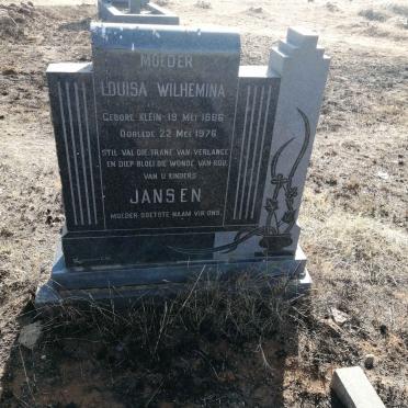 JANSEN Louisa Wilhemina 1886-1976