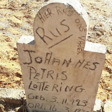 LOTTERING Johannes Petris 193?-1970