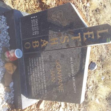 LETSHABO Gonyane Jan 1943-2018