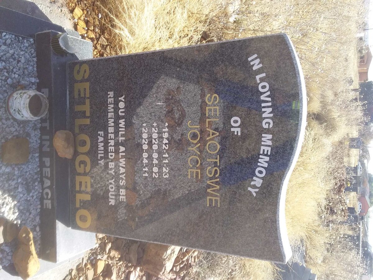 SETLOGELO Selaotswe Joyce 1942-2020