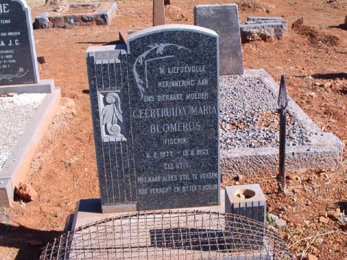 BLOMERUS Gertruida Maria neé FISHER 1877-1965