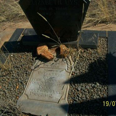 UYS Elizabeth neé VISSER 1893-1933 