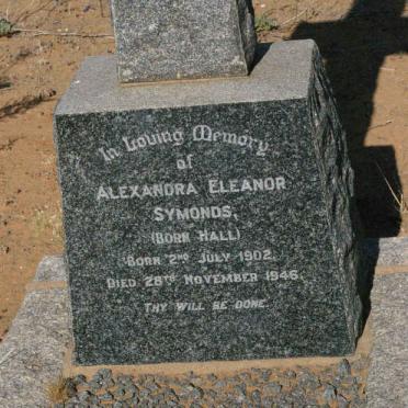 SYMONDS Alexandra Eleanor nee HALL 1902-1946